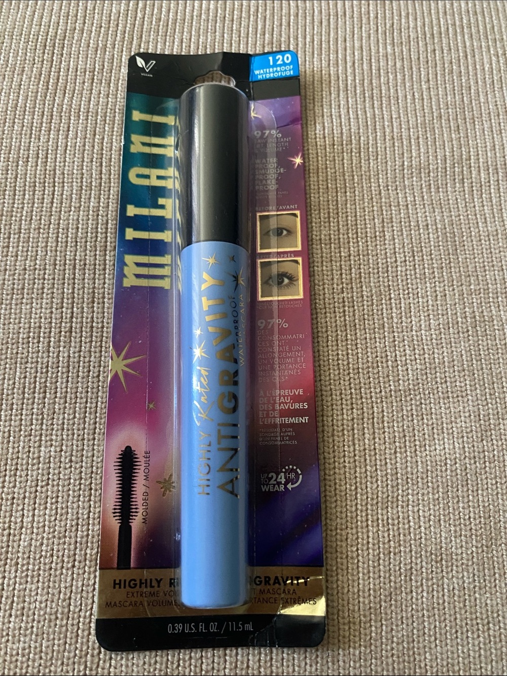 Milani Anti-Gravity Mascara in Light Blue & Black Tube